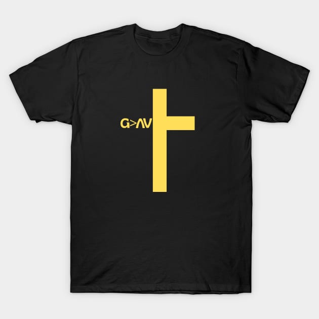 God Is Greater Than The Highs And Lows T-Shirt by All Things Gospel